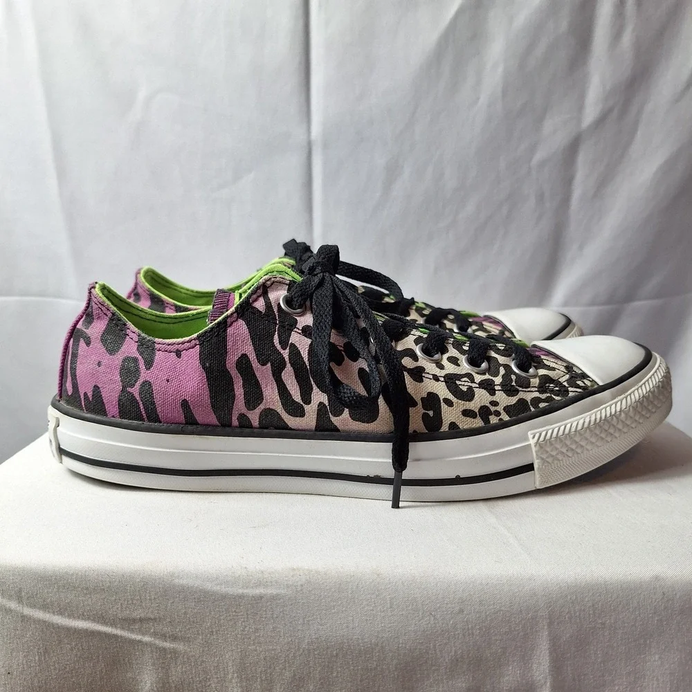 CONVERSE Chuck Taylor All Star Low-Top Wmen/9 Men/7 Leopard Cheetah Animal Prin*